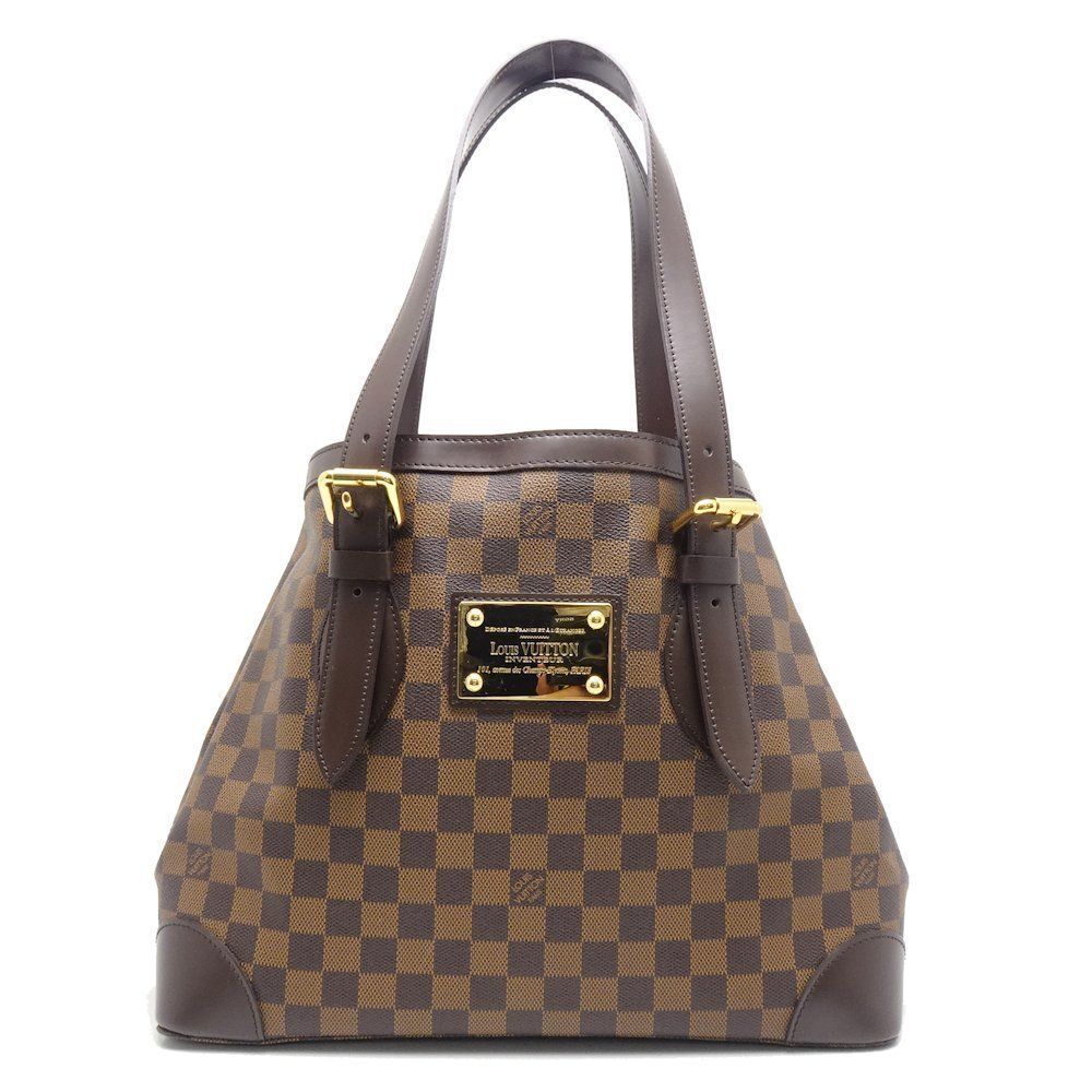 Louis Vuitton Damier Hampstead MM Ebene Tote Bag Brown